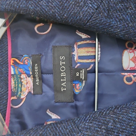Talbots Aberdeen Wool Navy Blazer - Picture 2 of 5